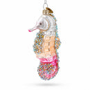 Seahorse Glass Christmas Ornament