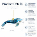 Blue Whale Glass Christmas Ornament