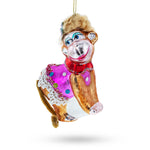 Stylish Monkey Blown Glass Christmas Ornament