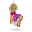 Stylish Monkey Blown Glass Christmas Ornament