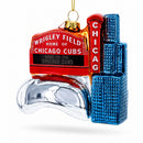 Chicago Travel Attractions Glass Christmas Ornament