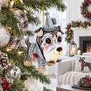 Schnauzer Glass Christmas Ornament
