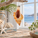 Glittered Seashell Glass Christmas Ornament