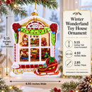 Winter Wonderland Toy House Glass Christmas Ornament