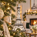 Iconic Eiffel Tower, Paris Glass Christmas Ornament