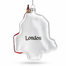 London Attractions, United Kingdom Glass Christmas Ornament
