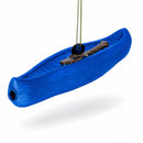 Blue Canoe Glass Christmas Ornament