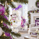 Bejeweled Poodle Glass Christmas Ornament