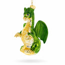 Flying Dragon Glass Christmas Ornament