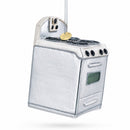 Silver Oven Stove Range Glass Christmas Ornament