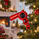 Hair Dryer Glass Christmas Ornament