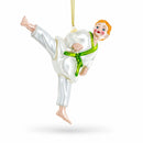 Judo Martial Arts Glass Christmas Ornament
