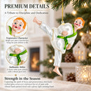 Judo Martial Arts Glass Christmas Ornament