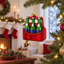 Beer Six Pack Glass Christmas Ornament