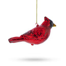 Red Cardinal Blown Glass Christmas Ornament