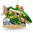 Rainbow Trout Glass Christmas Ornament