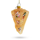 Cake Slice Glass Christmas Ornament