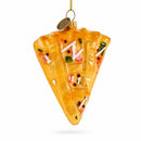 Cake Slice Glass Christmas Ornament