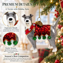 Irish Terrier Glass Christmas Ornament
