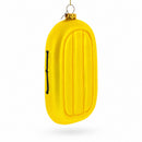 Sunny Yellow Rubber Boat Glass Christmas Ornament
