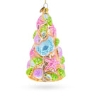 Seashell Christmas Tree Blown Glass Ornament