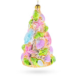 Seashell Christmas Tree Blown Glass Ornament