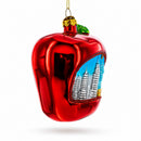 New York City Big Apple Glass Christmas Ornament