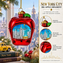 New York City Big Apple Glass Christmas Ornament