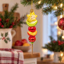 Fruit Medley on a Stick Glass Christmas Ornament