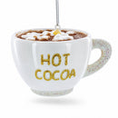 Hot Cocoa Cup Glass Christmas Ornament