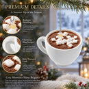 Hot Cocoa Cup Glass Christmas Ornament