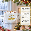 Hot Cocoa Cup Glass Christmas Ornament