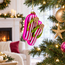 Pink Flip Flops Slippers Glass Christmas Ornament