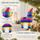 Donkey Pinata Glass Christmas Ornament