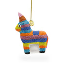 Donkey Pinata Blown Glass Christmas Ornament