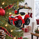 Adventurous ATV Off-road Glass Christmas Ornament