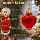 Red Perfume Bottle Glass Christmas Ornament