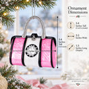 Pink Handbag Glass Christmas Ornament