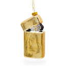 Lighter with USA Flag and Eagle Blown Glass Christmas Ornament
