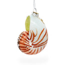 Conch Sea Snail Shell Glass Christmas Ornament