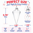 Diamond Clear Glass Christmas Ornament 3.6 Inches