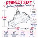 Car Clear Glass Christmas Ornament