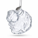 Bunny Clear Glass Christmas Ornament