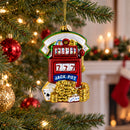 Jackpot Casino Slot Machine Glass Christmas Ornament