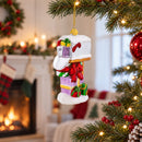 Mailbox with Letters and Gifts Glass Christmas Ornament