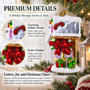 Mailbox with Letters and Gifts Glass Christmas Ornament