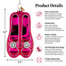 Chic Pink High Heels Glass Christmas Ornament