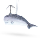 Whale Blown Glass Christmas Ornament