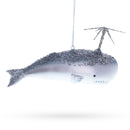 Whale Blown Glass Christmas Ornament
