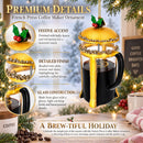 French Press Coffee Maker Glass Christmas Ornament